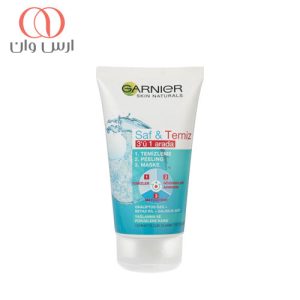 ماسک-صورت-سه-کاره-لایه-بردار-گارنیر-مدل-صاف-و-تمیز-150-میلی-لیتر