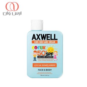 کرم-ضد-آفتاب-بی-رنگ-آکسول-برای-کودکان-SPF50