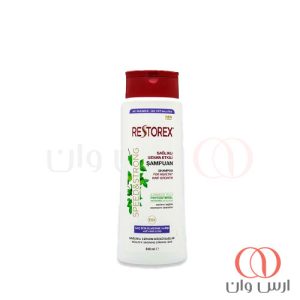 شامپو رستورکس تقویت کننده و ضد ریزش مو حاوی بیوتین 500 میلی لیتر