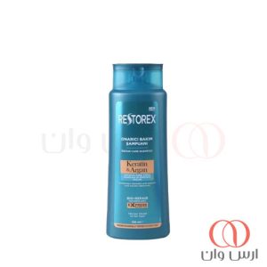 شامپو کراتینه و ترمیم کننده رستورکس حاوی روغن آرگان مناسب انواع مو 500 میل