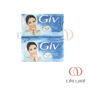 صابون جیو Giv مدل Refreshing Touch حاوی عصاره گل سوسن و بابونه ۱۴۰ گرم